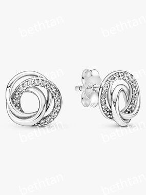 Family Always Encircled Stud Earrings